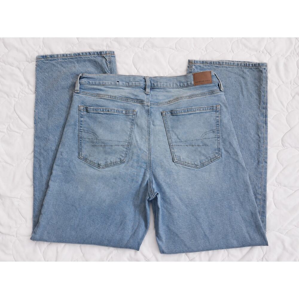 American Eagle Strigid Stovepipe Jeans Womens 12 Long Light Wash - Picture 2 of 7